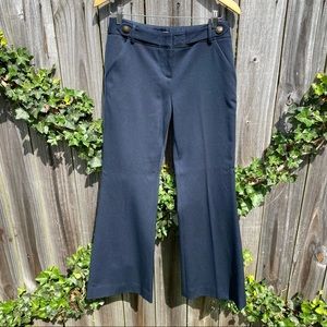 DIANE VON FURSTENBERG Navy Wool Blend Wide Leg Pants Size 6